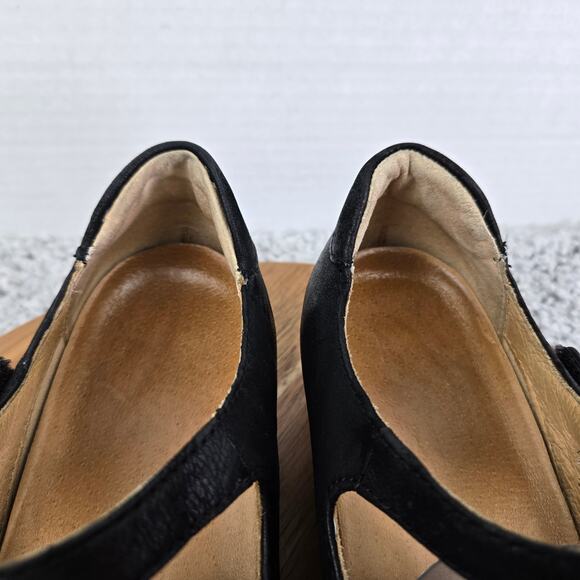 Dansko Marcella Black Leather Mary Jane Mini Wedge Comfort Daily Shoe Womens 39 - Picture 8 of 14